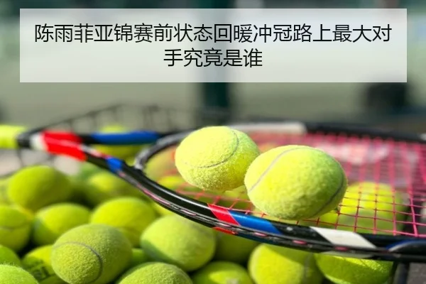 陈雨菲亚锦赛前状态回暖冲冠路上最大对手究竟是谁